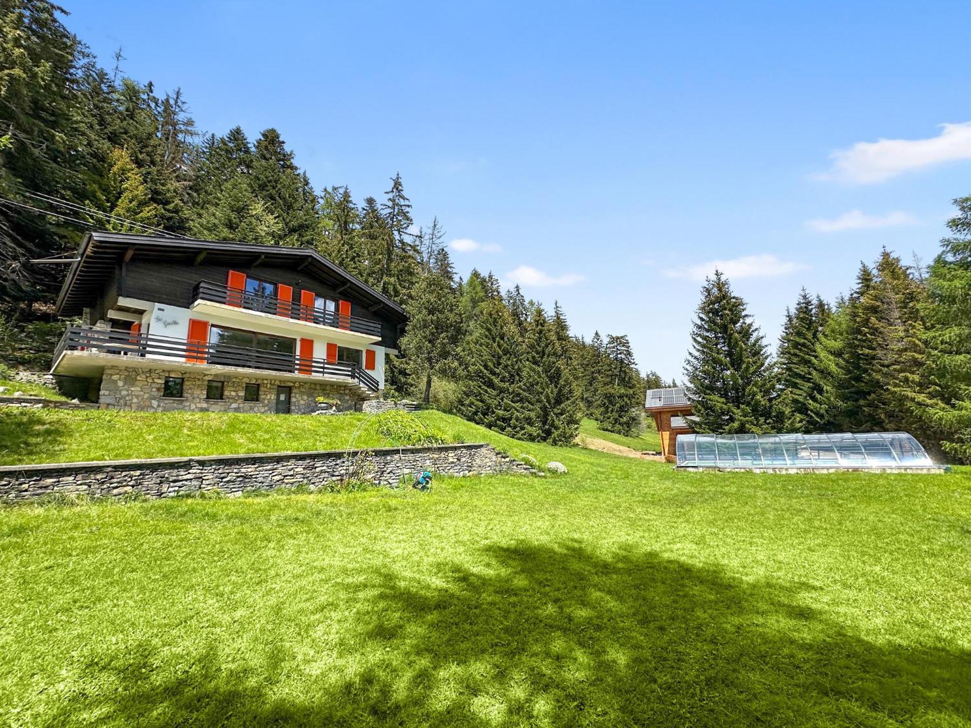 Chalet Familial Les Girolles Aux Portes D'Anzere Arbaz Exterior photo